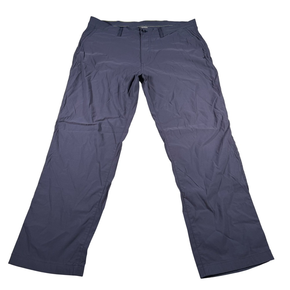 Eddie Bauer Guide Pro Pants Men 40x32(FITS 39x30) Navy Nylon Stretch Hiking READ